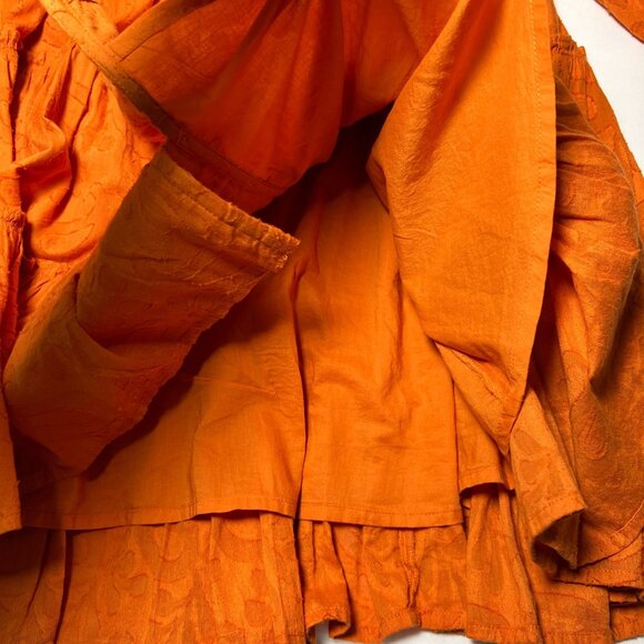 NWT Cleobella Blythe Mini Dress in Bright Orange Floral Tiered Boho XS - Picture 16 of 16